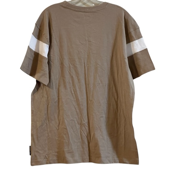 Members Only Colorblock Tan and White Stripe T-Shirt Men’s Size XL - Picture 2 of 8